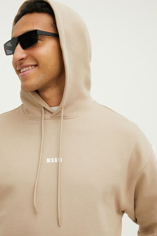 

Хлопковая толстовка MSGM, бежевый
