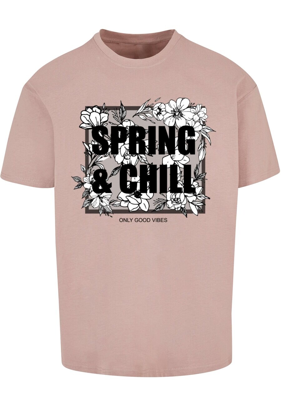 

Футболка Merchcode Spring And Chill, темно-розовый
