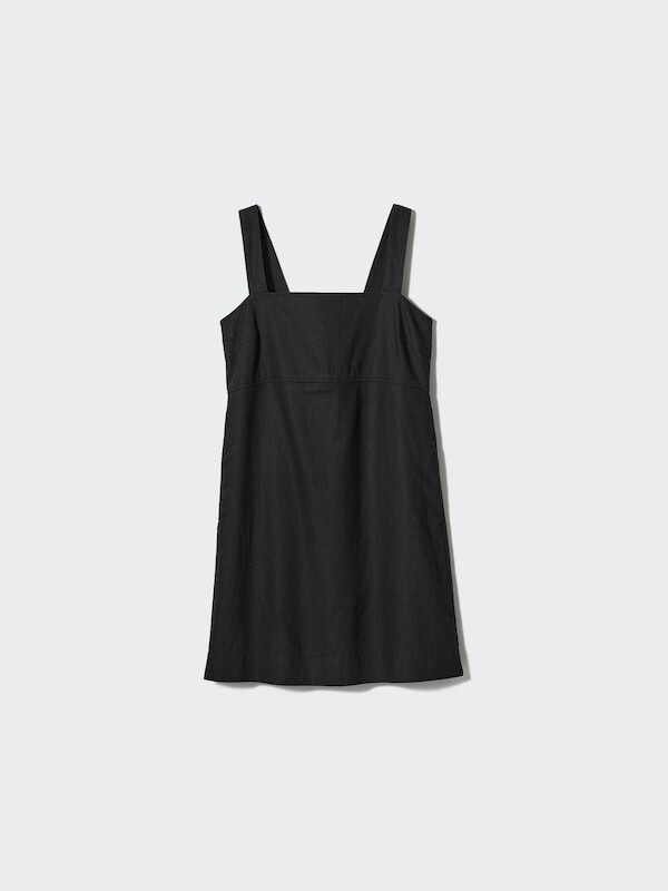 

Мини-Платье из льняной смеси без рукавов Uniqlo, черный