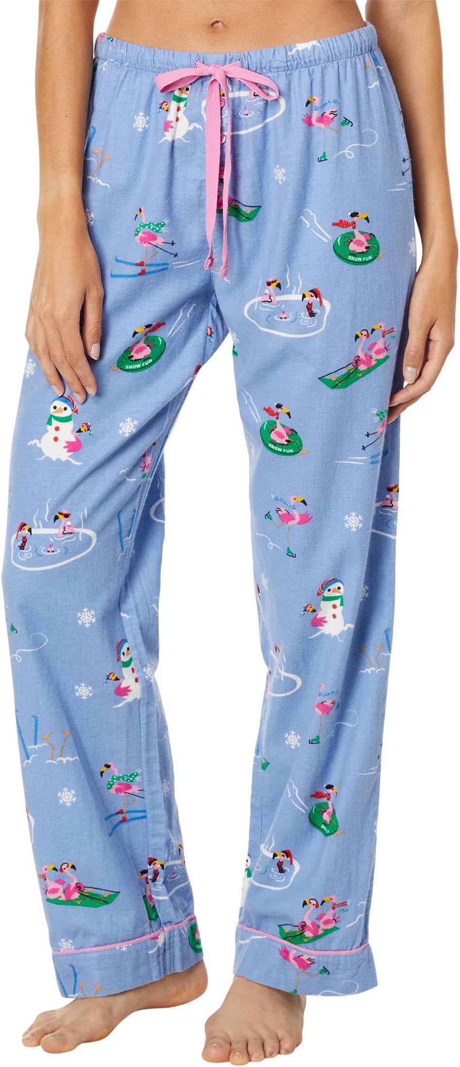 Фланелевые брюки-пижамы P.J. Salvage, цвет Periwinkle Flamingos брюки lpa giorgia цвет periwinkle