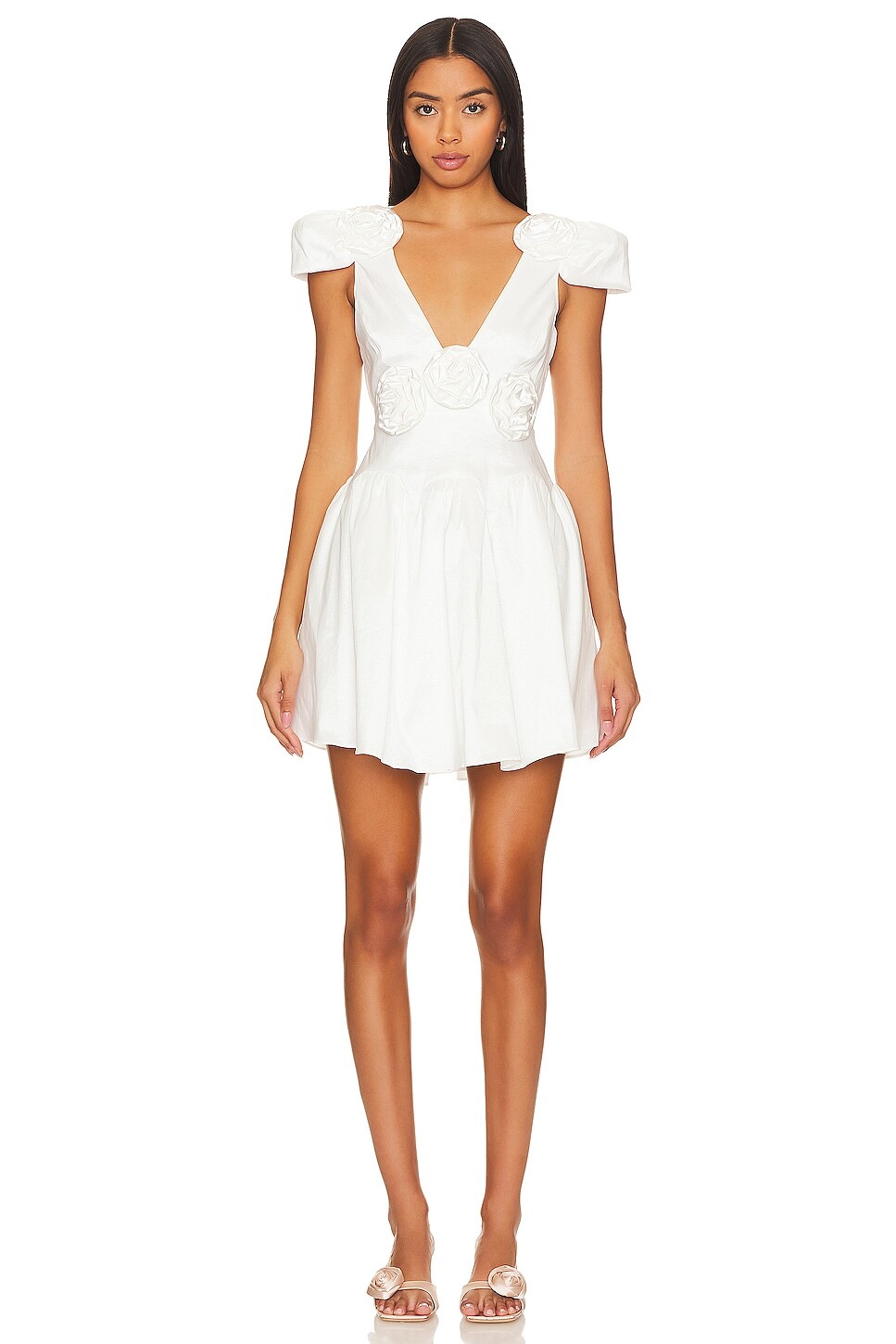 

Платье мини For Love & Lemons Flora, белый