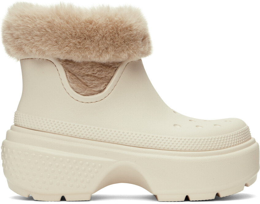 

Бело-белые ботинки Crocs, Белый