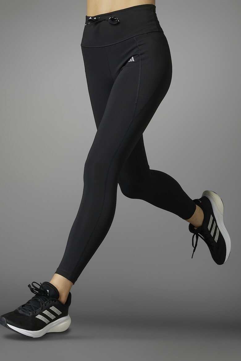 

Леггинсы для бега с логотипом Adidas Performance, черный