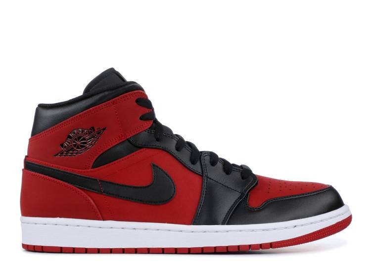 

Кроссовки AIR JORDAN 1 MID 'REVERSE BANNED', красный, Красный;серый