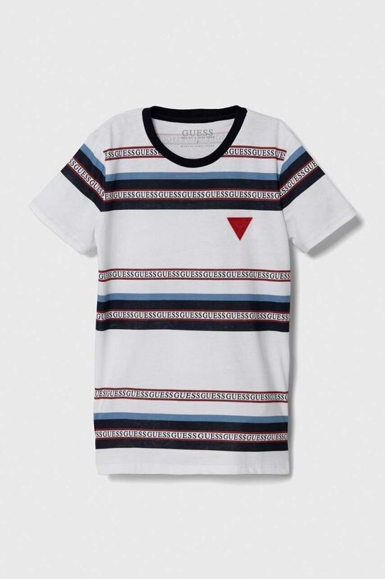 

Детская хлопковая футболка Guess, белый