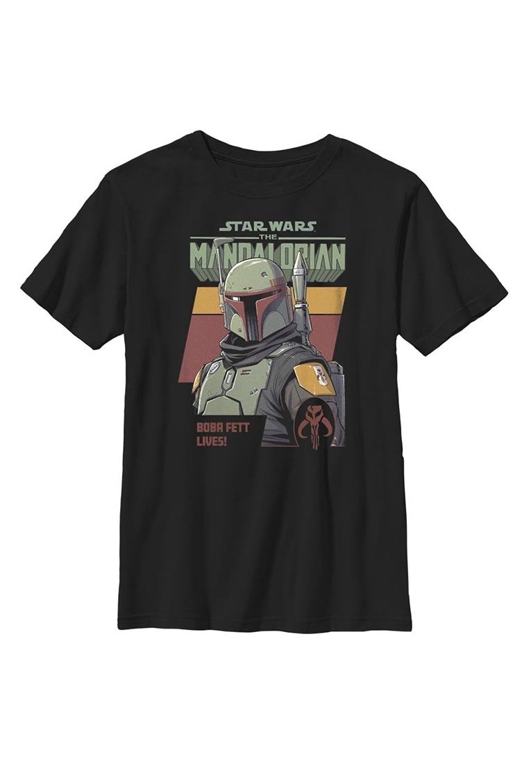 

Футболка с принтом Star Wars: The Mandalorian Fett Lives Henry Tiger, черный