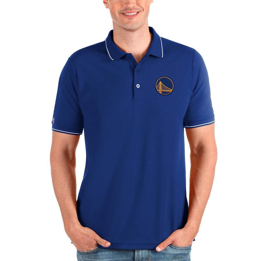 

Поло с коротким рукавом Antigua Golden State Warriors, роял