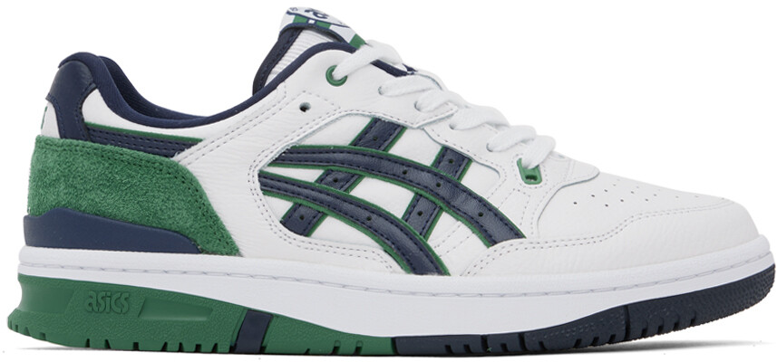 

Бело-темно-синие кроссовки Asics EX89