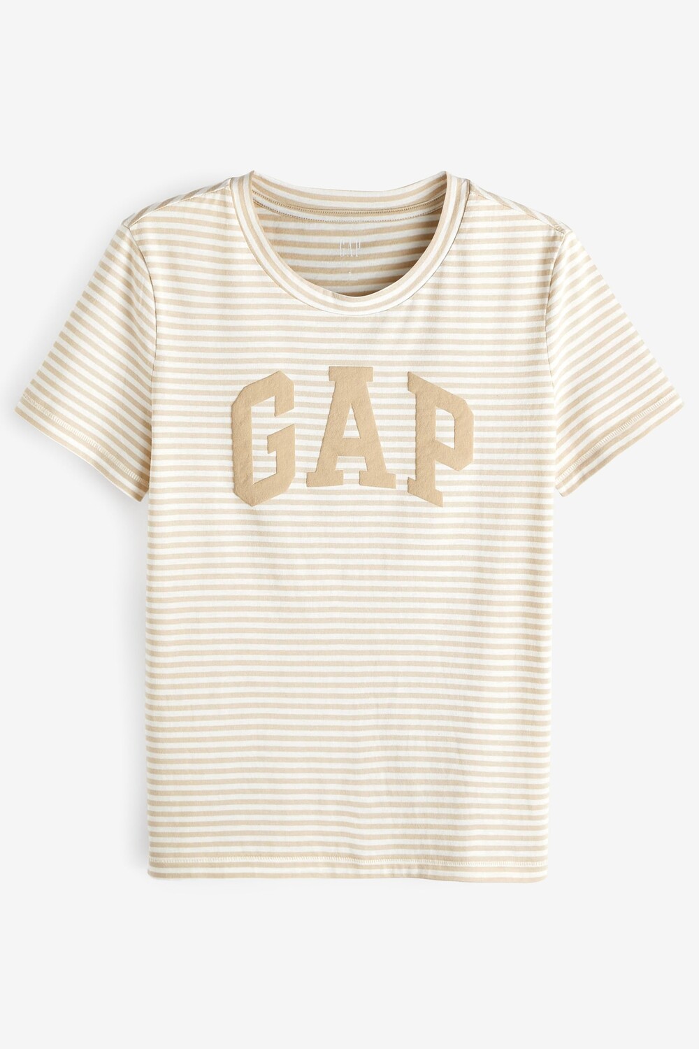 

Футболка из органического хлопка с круглым вырезом и логотипом Gap, бежевый