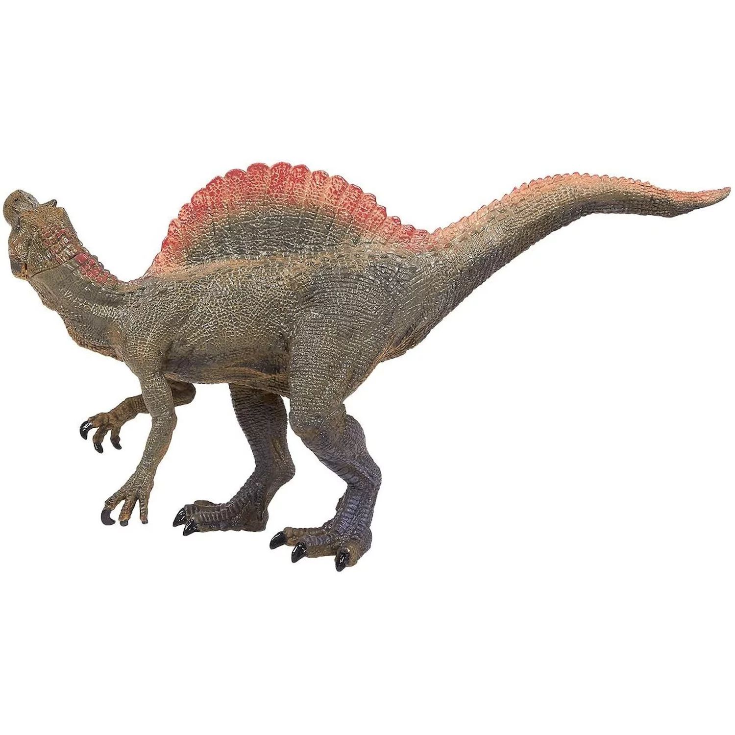 Игрушка-динозавр, фигурка спинозавра с подвижной челюстью — реалистичная пластиковая фигурка динозавра для детей, тематические вечеринки, украшения, зеленый цвет — 11,5 х 6 х 3,5 дюйма Juvale