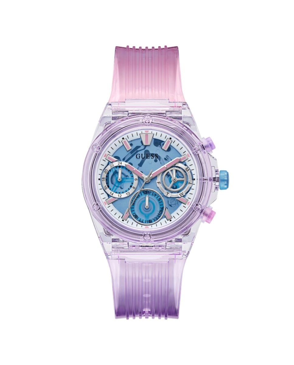 Женские часы Athena GW0438L6 из полиуретана с розовым ремешком Guess, розовый