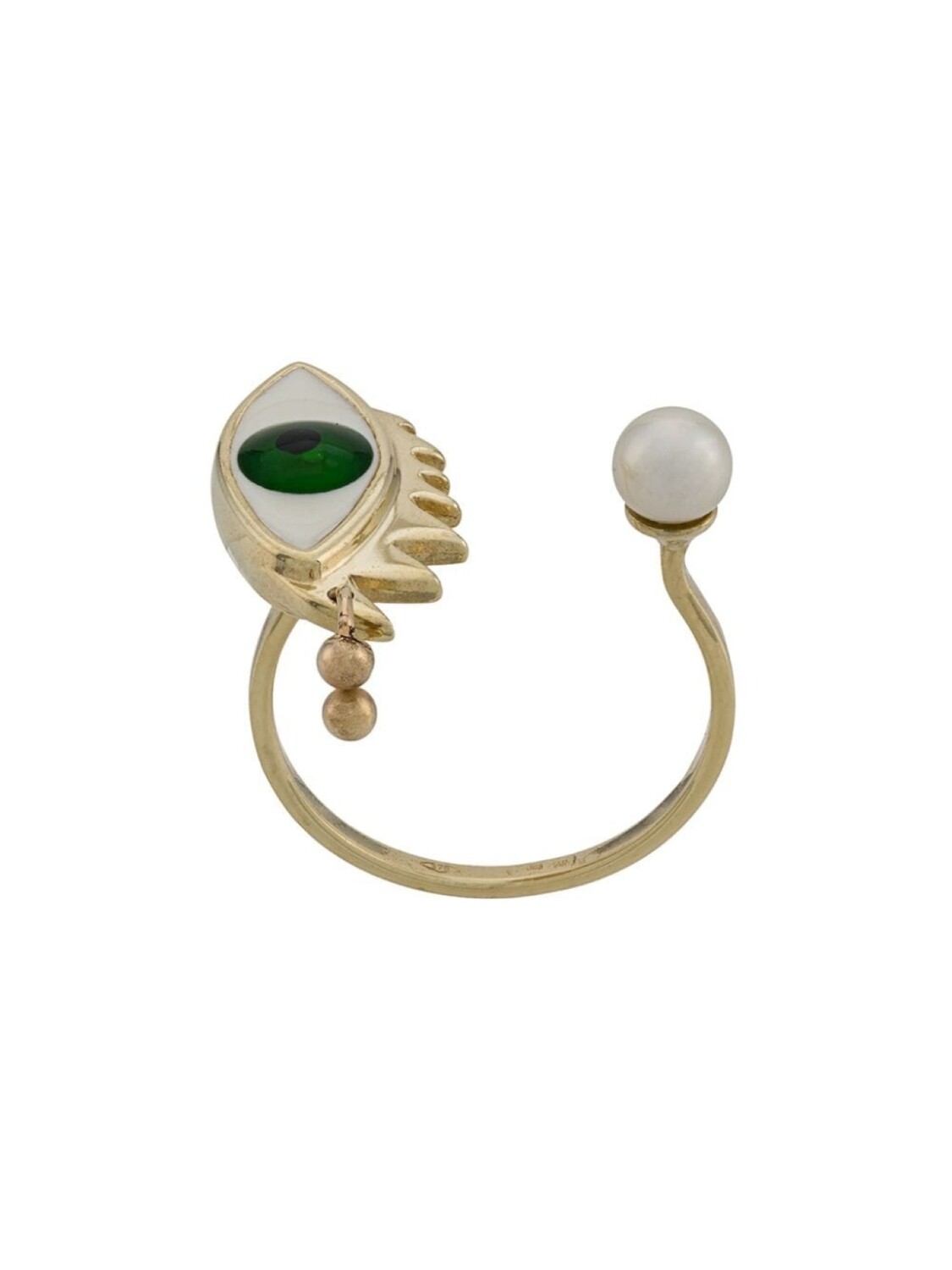 

Золотое кольцо Eye Piercing с жемчугом и эмалью Delfina Delettrez, золотой