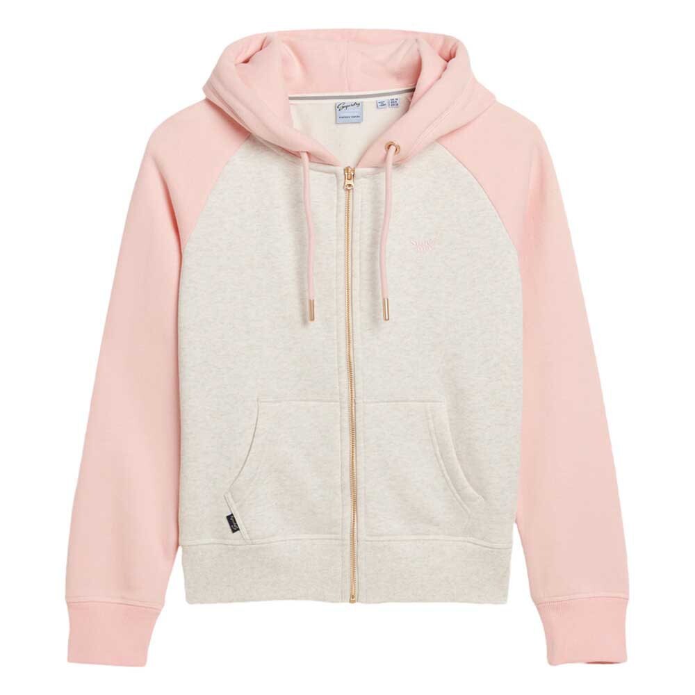 

Толстовка Superdry Essential Baseball Full Zip, розовый