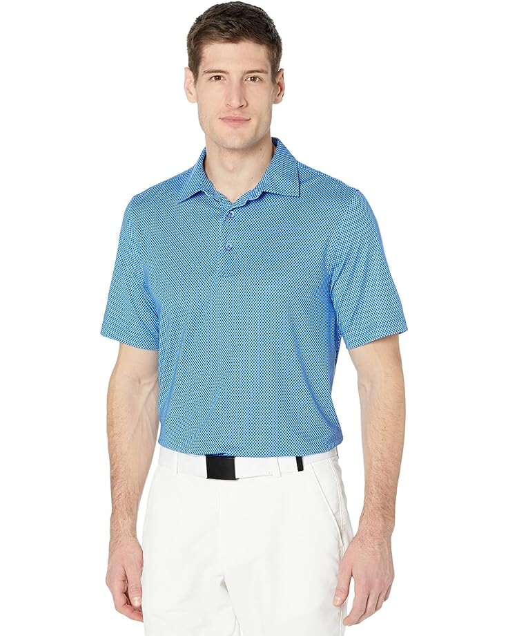 

Поло Cutter & Buck Pike Mini Pennant Print Stretch, цвет Chelan
