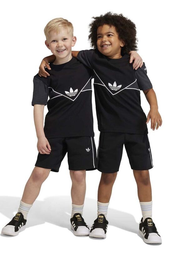 

Детский хлопковый комплект adidas Originals, черный
