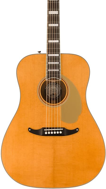 

Акустическая гитара Fender King Vintage Ovangkol Fingerboard Gold Pickguard Aged Natural w/case