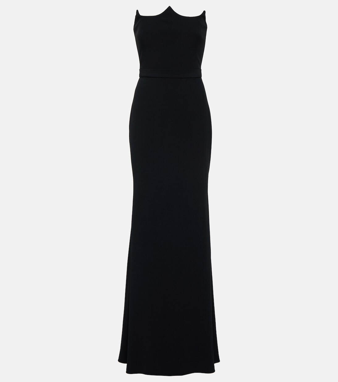 

Платье-бандо из крепа Alexander Mcqueen, черный