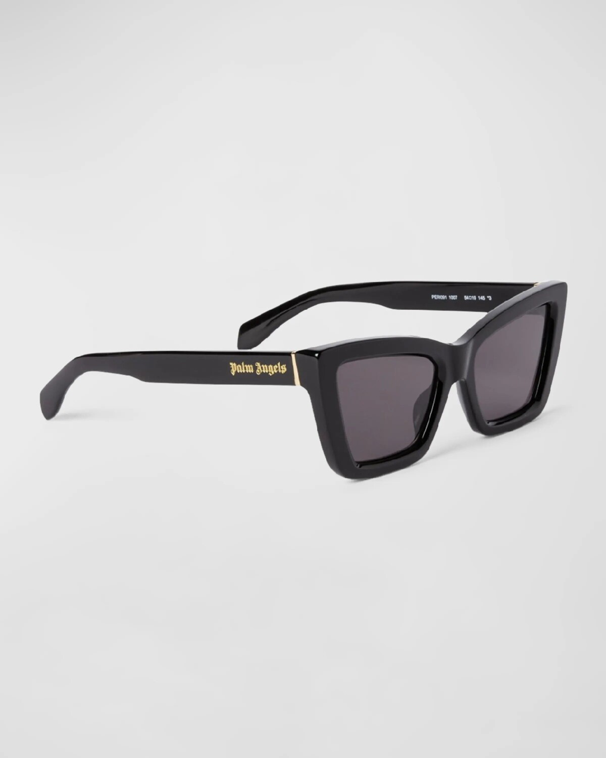 

Солнцезащитные очки «кошачий глаз» Roseville из ацетата Palm Angels, цвет 1007 Black Dark Grey