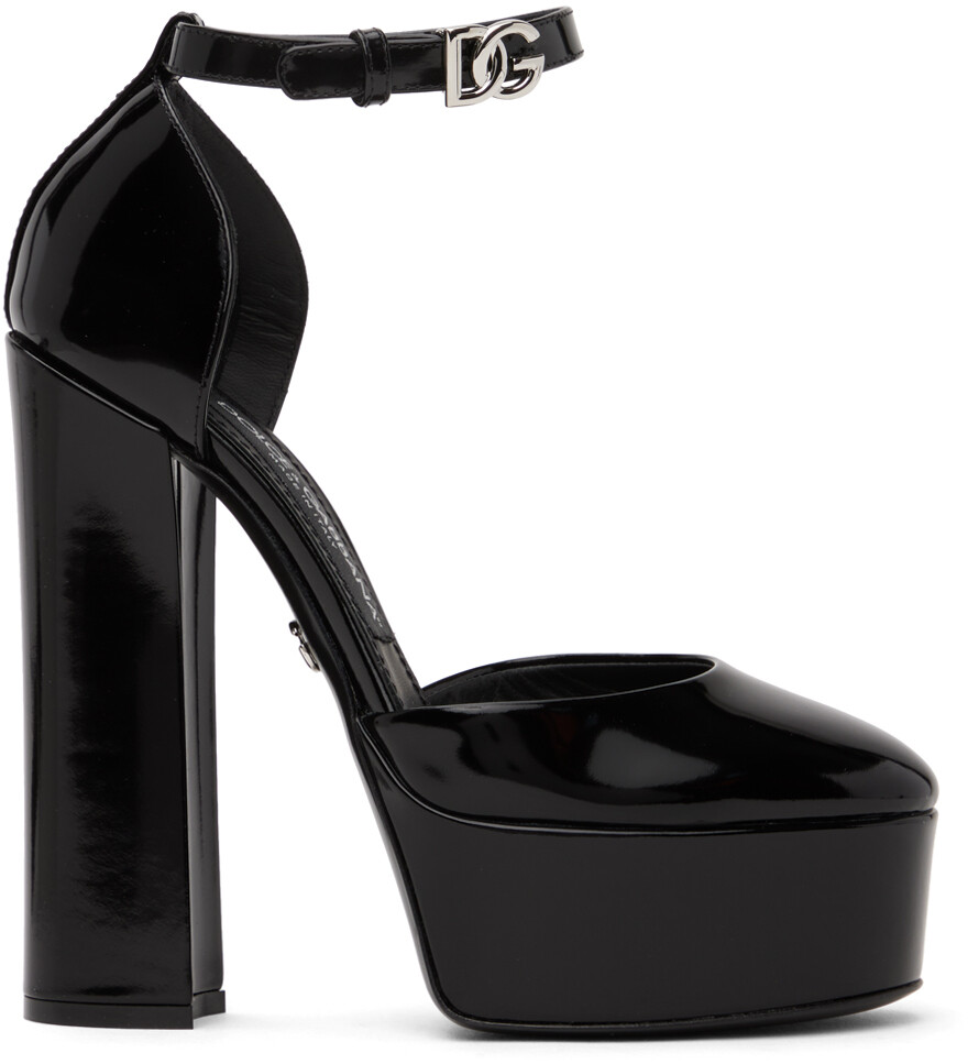

Черные полированные туфли на платформе Dolce & Gabbana
