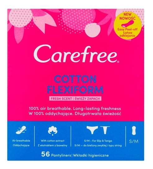 Гигиенические прокладки Cotton Flexiform, 56 шт. Carefree