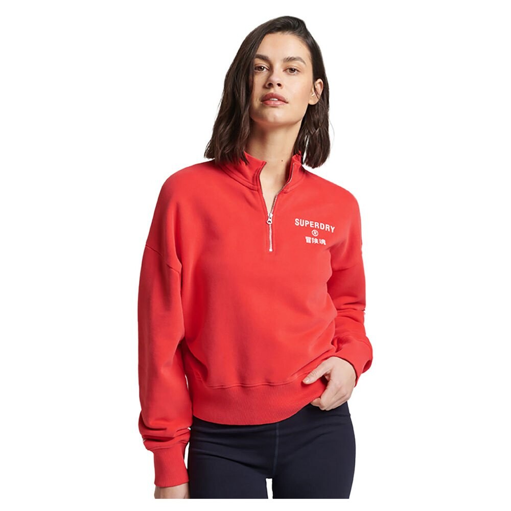 

Толстовка Superdry Code Core Sport Half Zip, красный