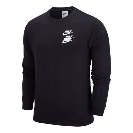 Толстовка Nike Unisex Nike Sportswear Logo Printing Round-neck Sweatshirt Black, мультиколор