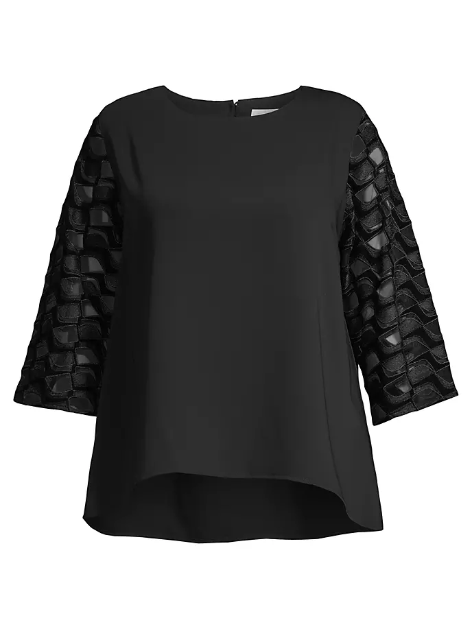 

Комбинированная туника с вышивкой Plus All Dressed Up After Hours Caroline Rose, Plus Size, черный