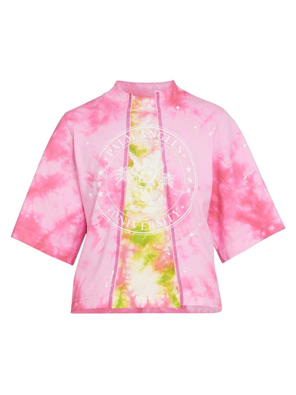 

Винтажная футболка Mix Tie-Dye College Palm Angels, фуксия, Розовый