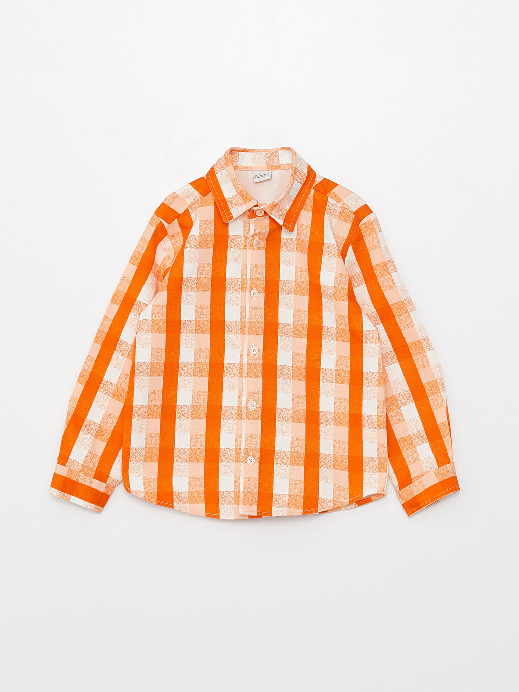 Клетчатая рубашка для мальчика с длинными рукавами LCW ECO, оранжевый плед дорожный плед pathway оранжевый