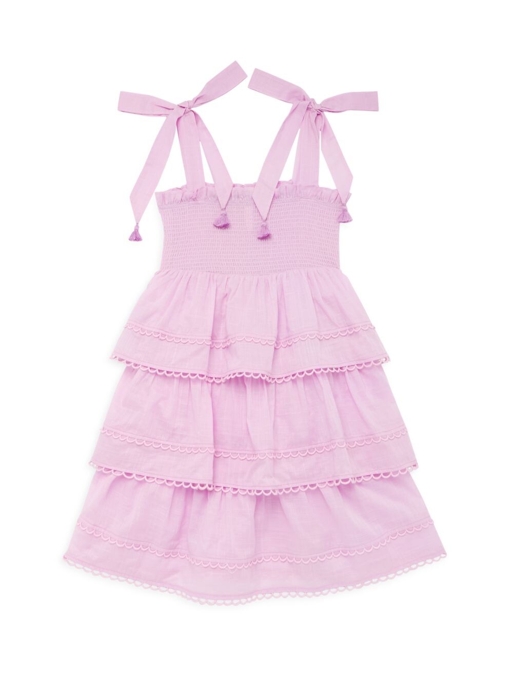 

Ярусное платье Little Girl's & Girl's Clover с присборенной талией Zimmermann Kids, сиреневый