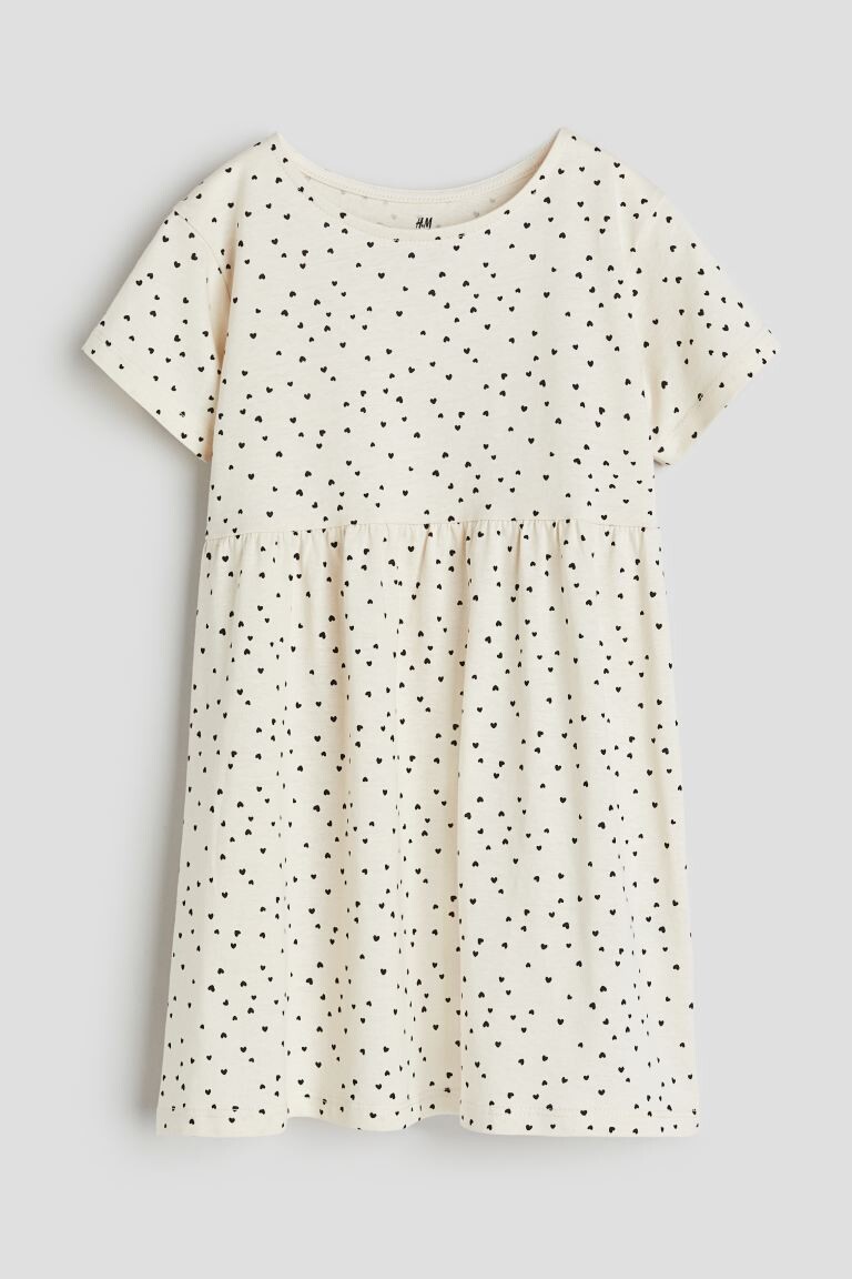 

Платье из хлопкового трикотажа H&M, белый