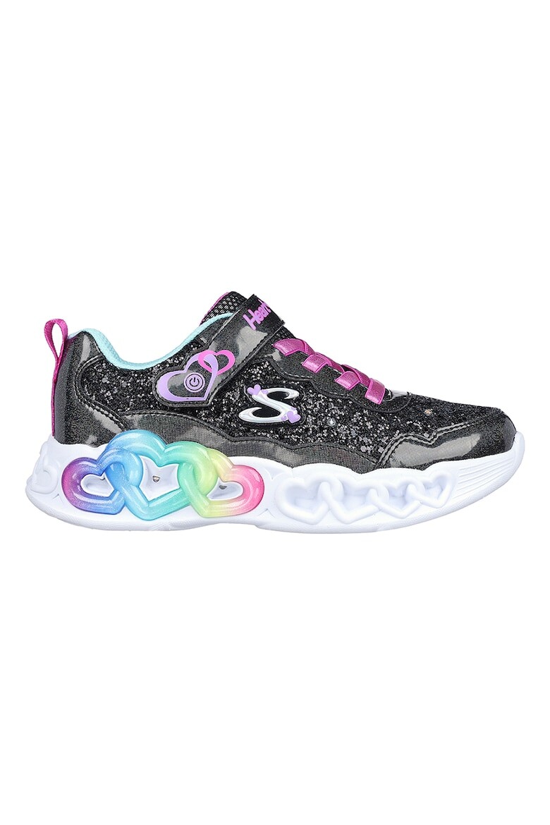 

Туфли Infinite Heart Light с липучками и светодиодной подсветкой Skechers, черный