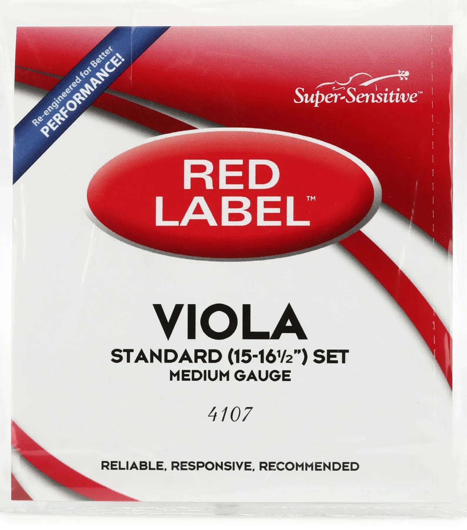 

Набор струн Super-Sensitive 4107 Red Label Viola — 15–16,5 дюймов