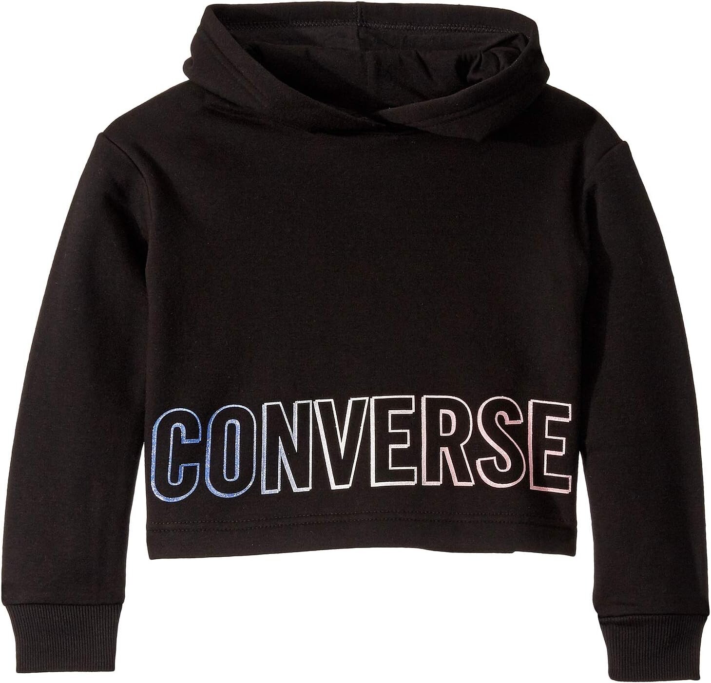 

Худи Converse Fleece Glitter Wordmark Logo Pullover Hoodie, черный