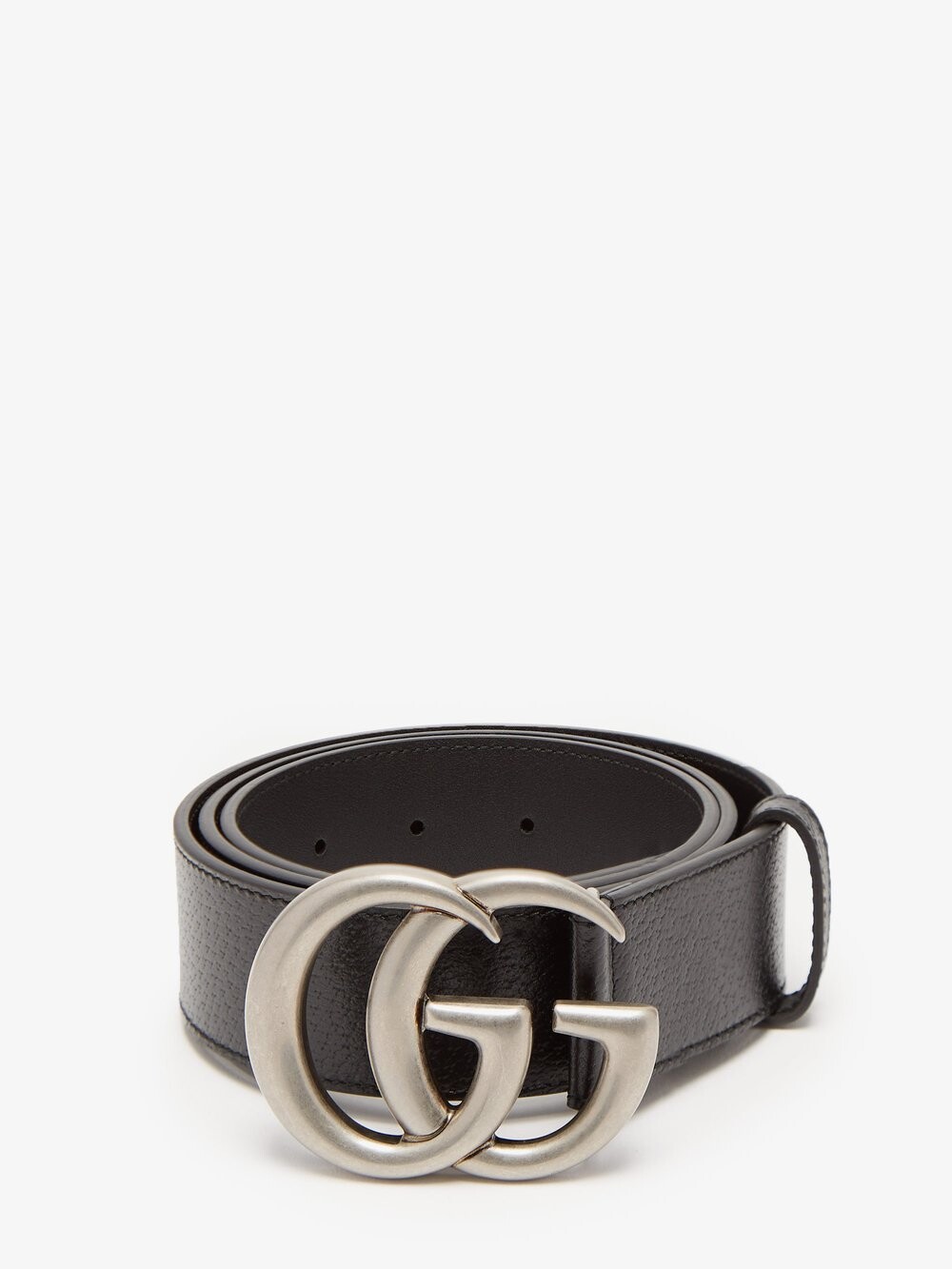 

Кожаный ремень с узором gg Gucci, черный