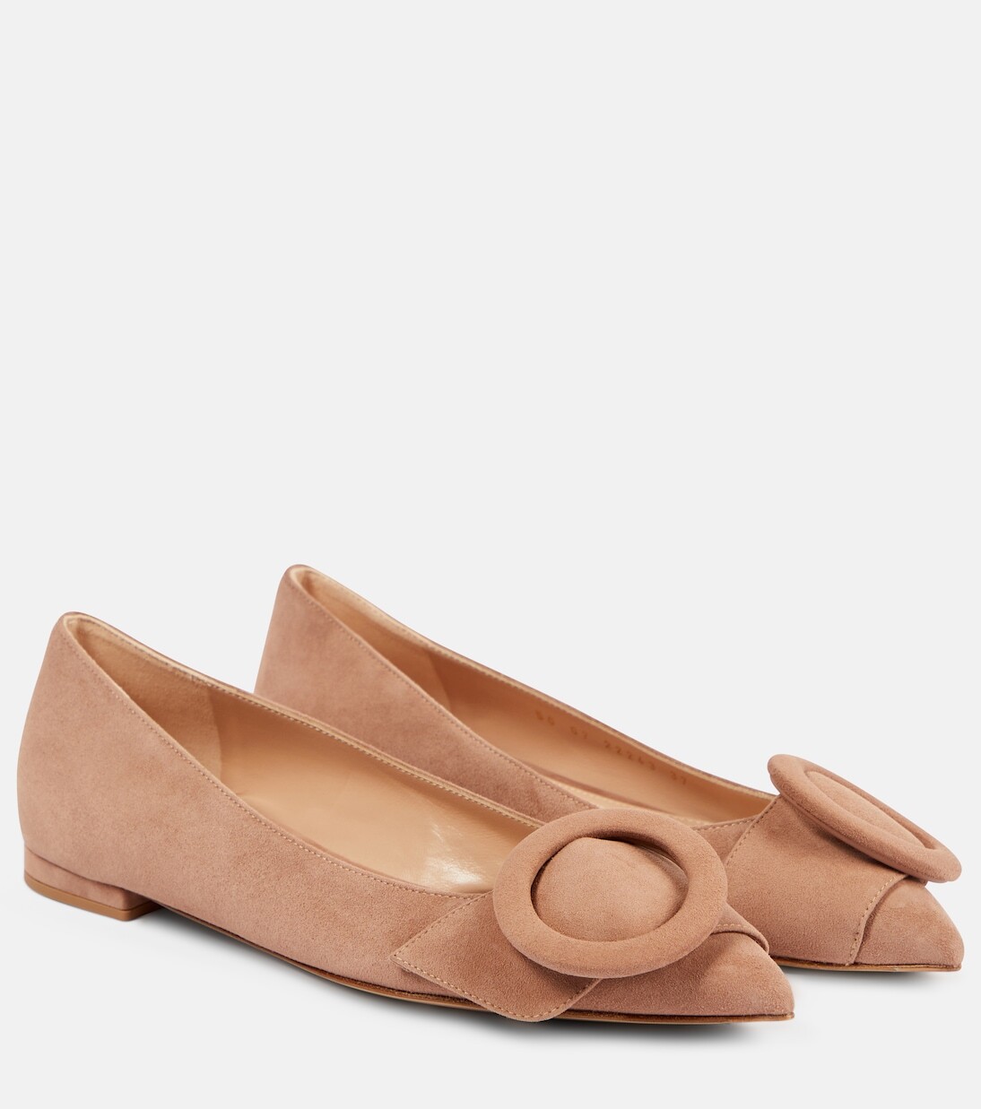 

Замшевые балетки Gianvito Rossi, бежевый