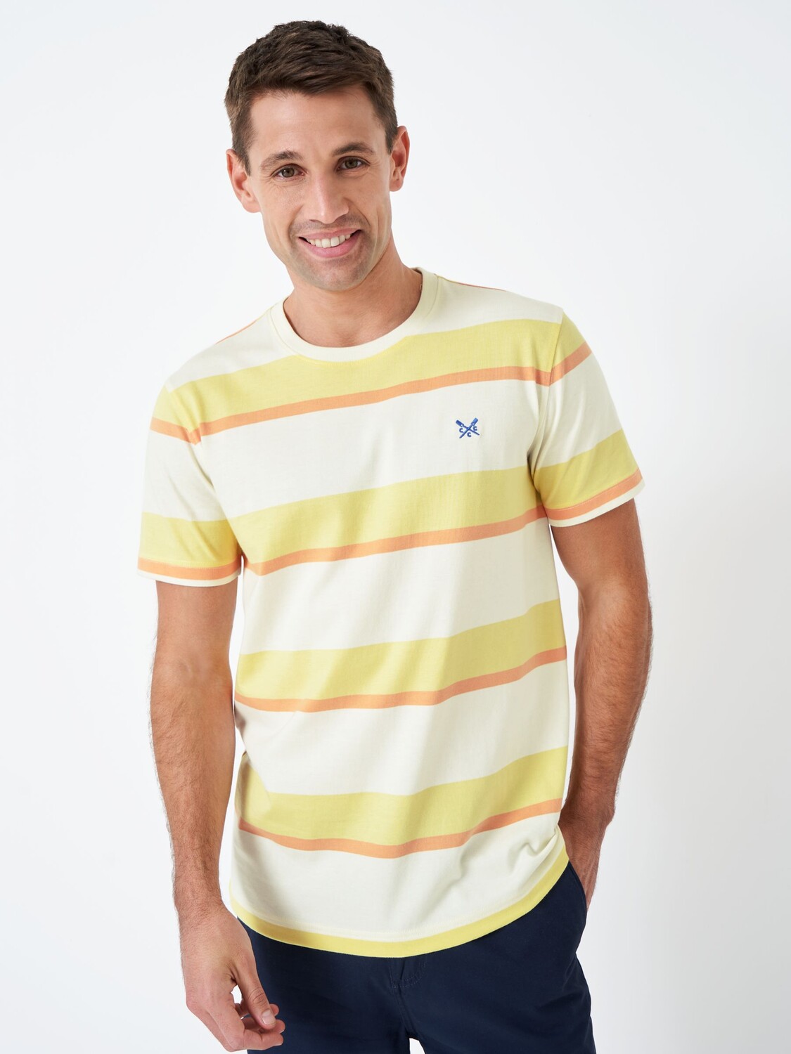 

Футболка в полоску Crew Clothing, лимонно-желтый