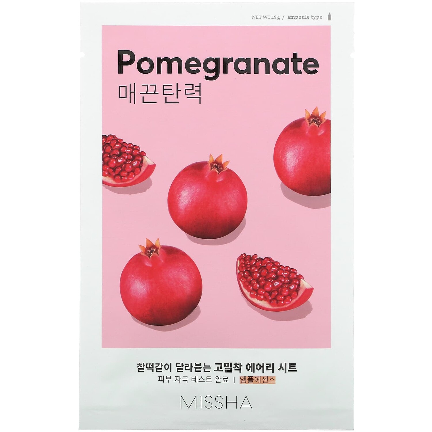 

Тканевая маска Airy Fit Beauty, гранат, 1 шт., 19 г, Missha