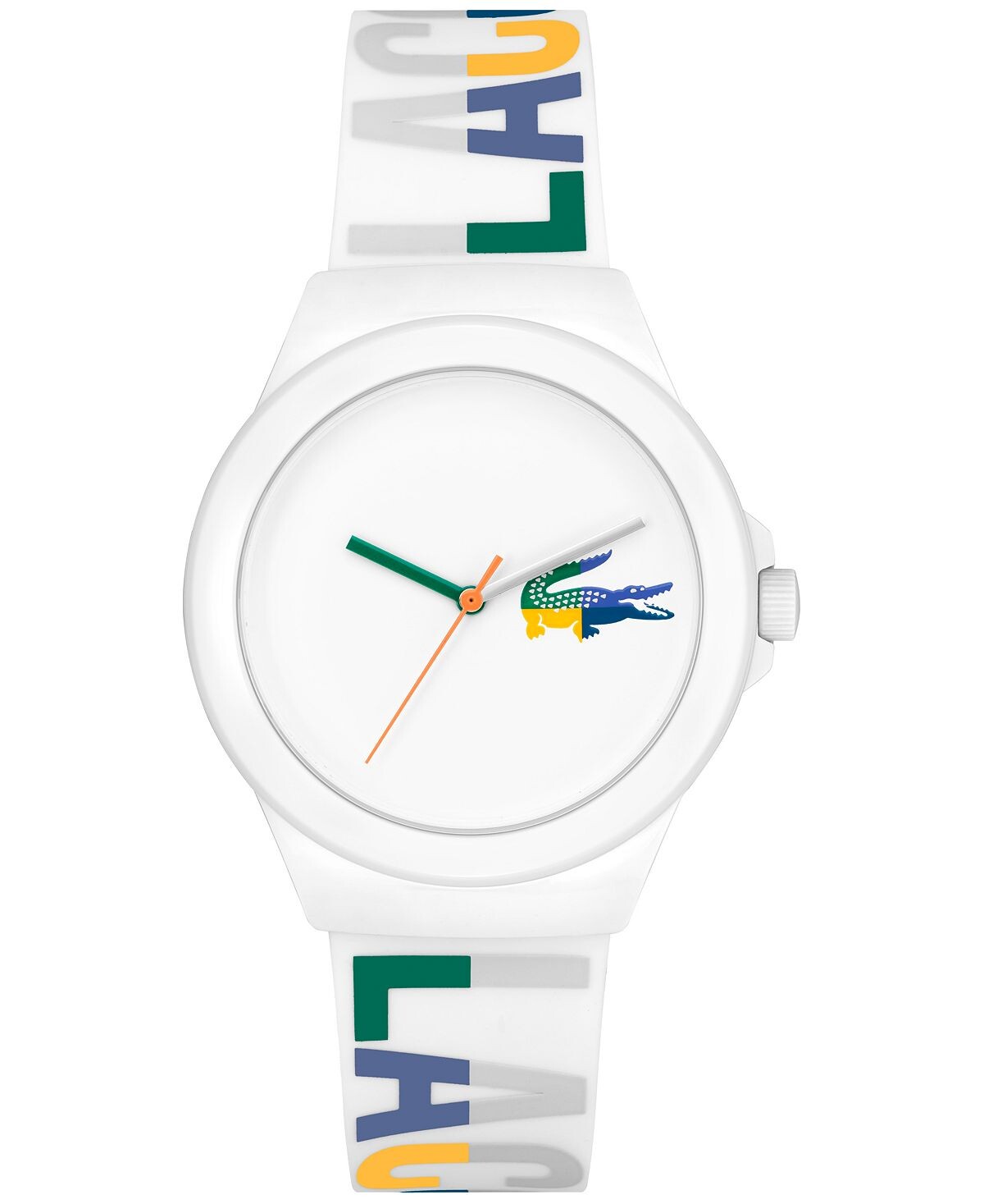 

Часы NeoCroc унисекс с белым силиконовым ремешком 38 мм Lacoste, белый