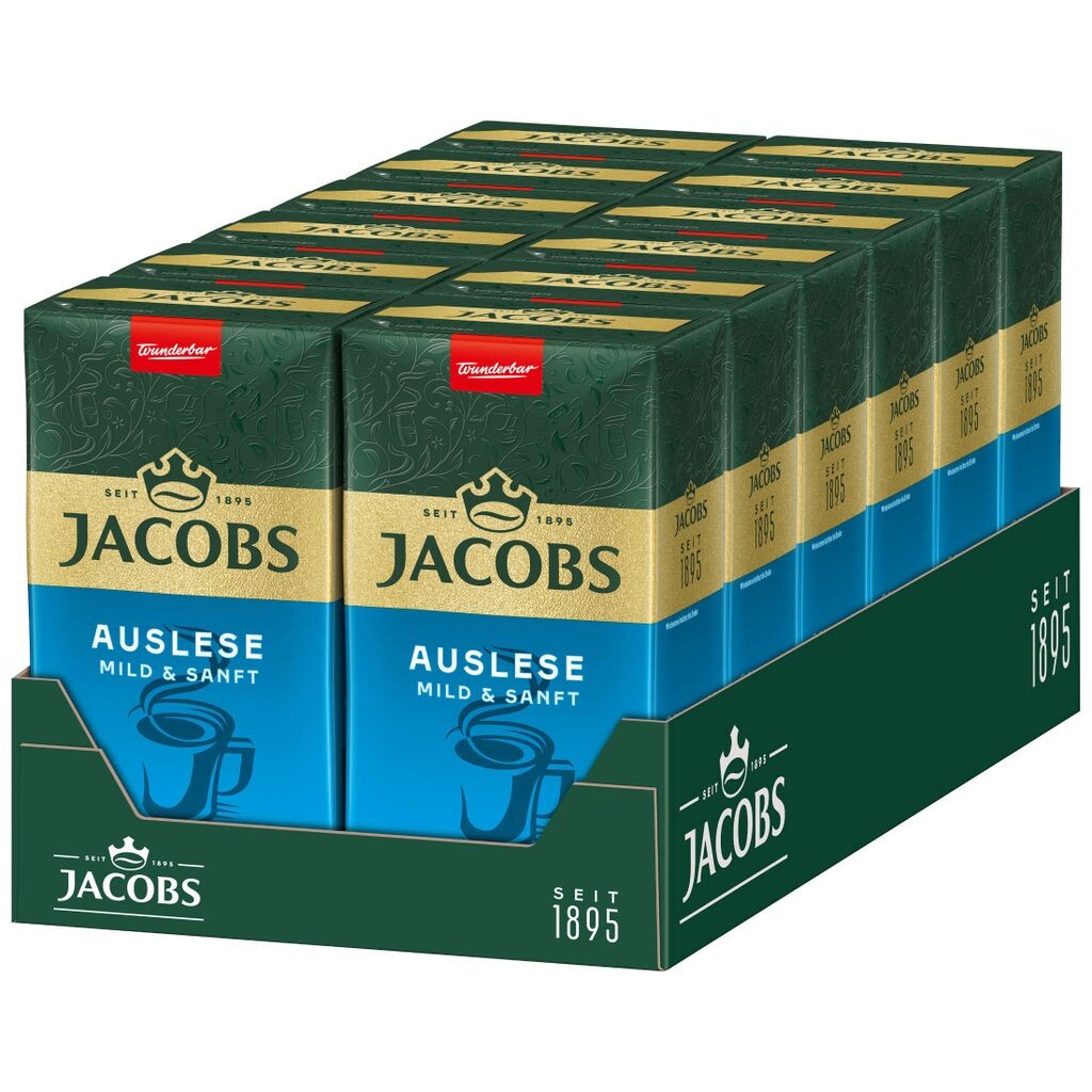 

JACOBS Auslese Mild + Gentle фильтрованный кофе 12 х 500 г молотый кофе