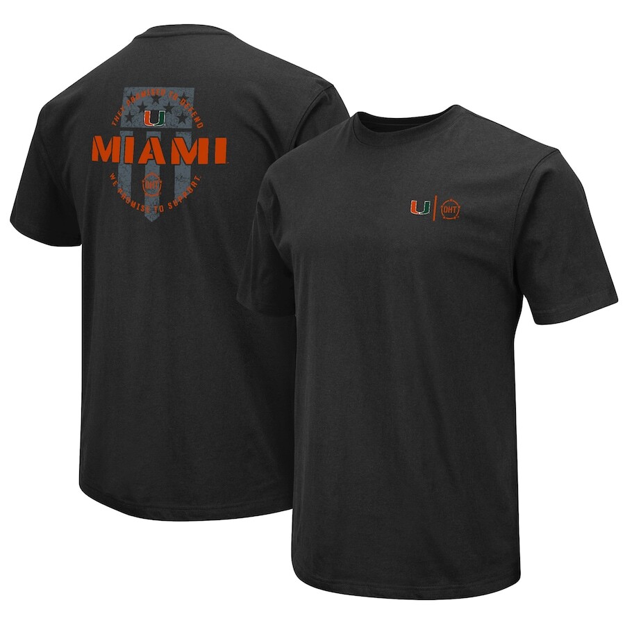 

Футболка с коротким рукавом Colosseum Miami Hurricanes, черный