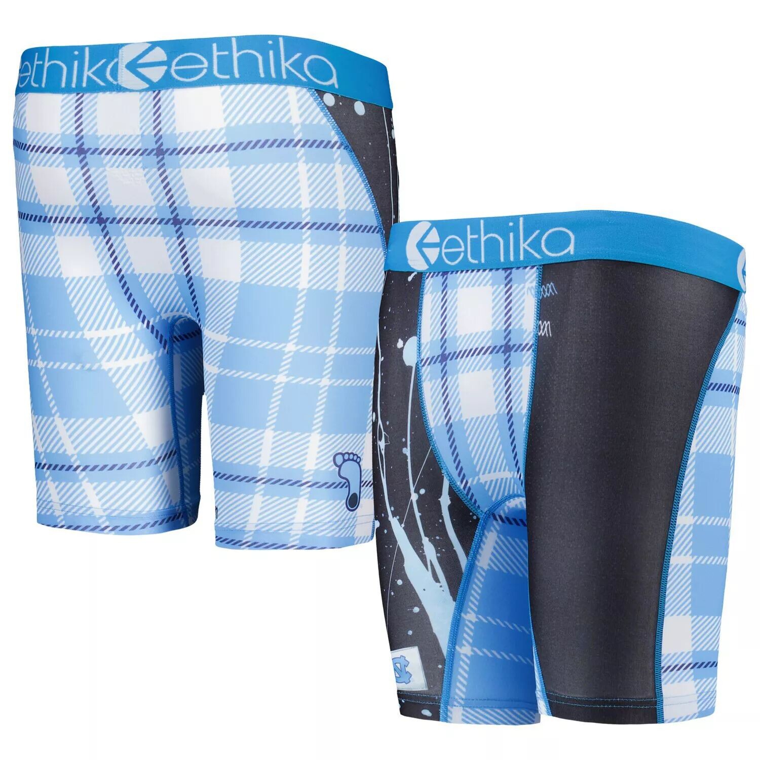 

Молодежные боксеры в клетку цвета North Carolina Tar Heels от Ethika Carolina Unbranded