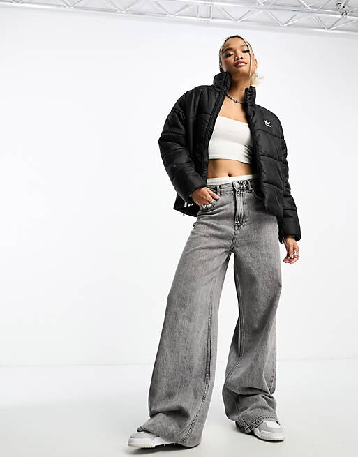 

Черная дутая куртка adidas Originals, Черный