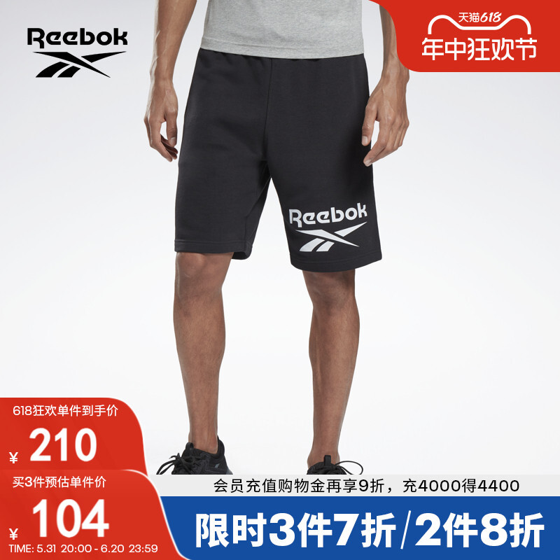 

Шорты мужские Reebok с логотипом, темно-синий