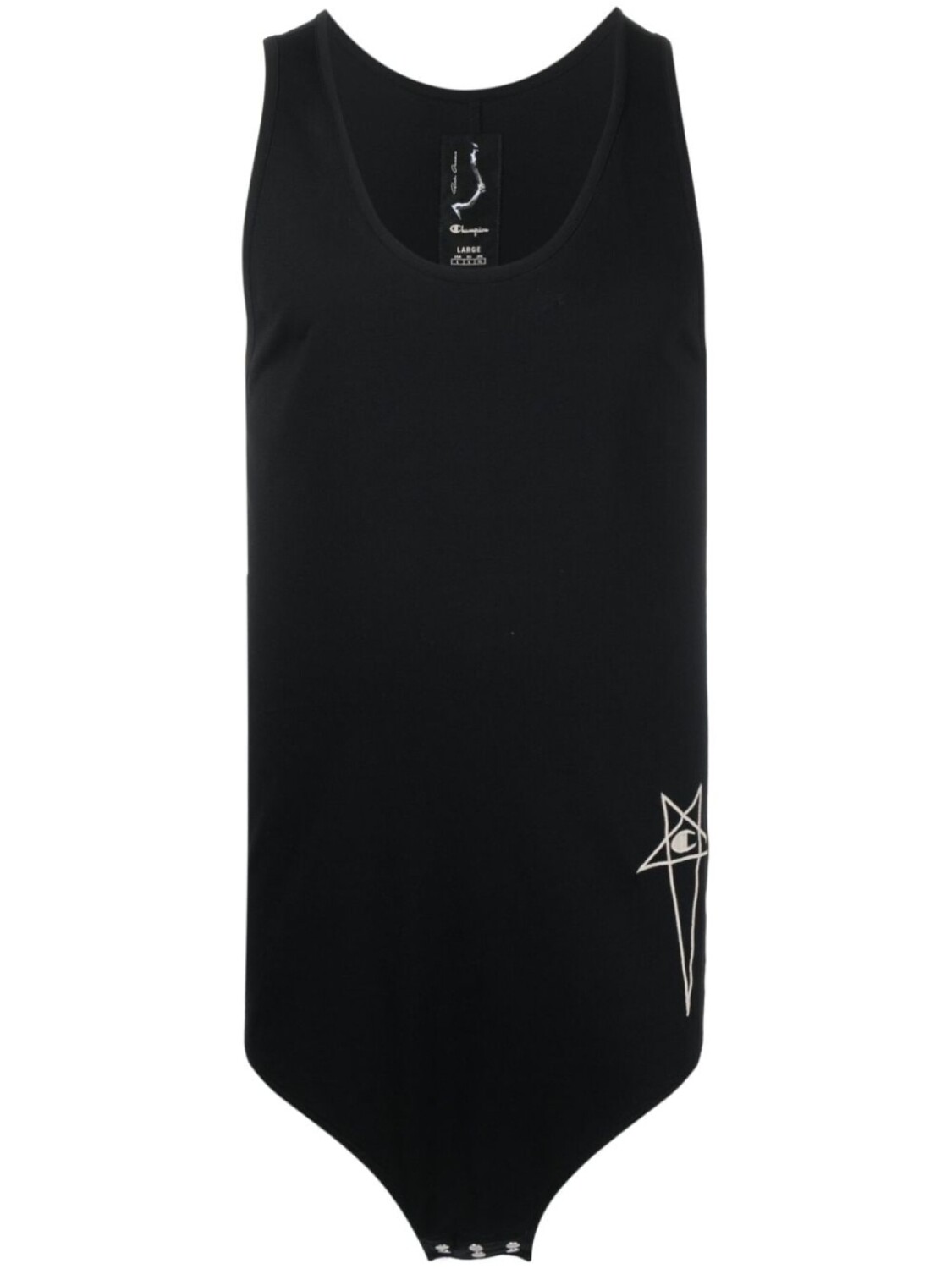 

Rick Owens X Champion топ с вышитым логотипом, черный