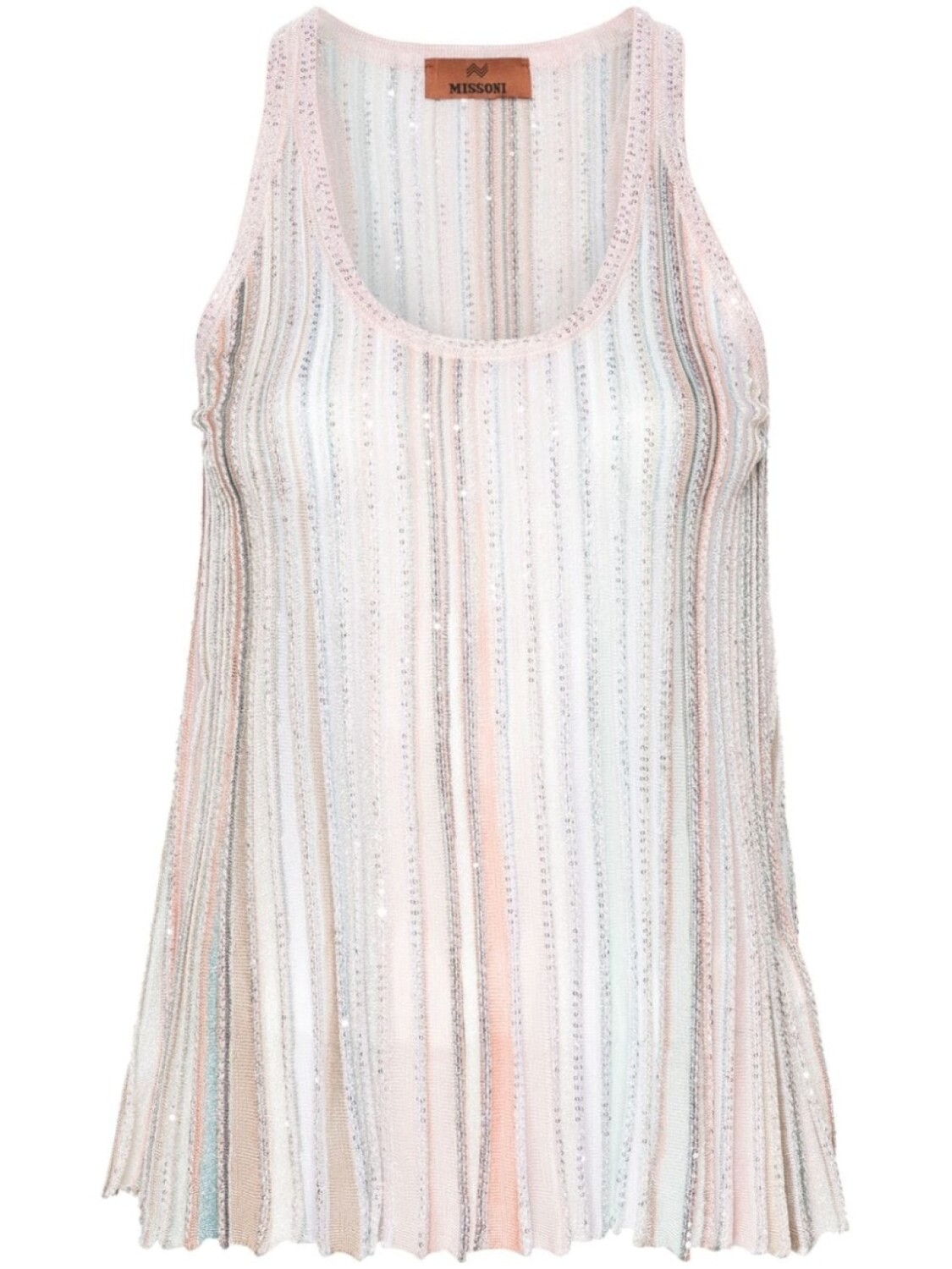 

Missoni полосатый топ с пайетками, розовый
