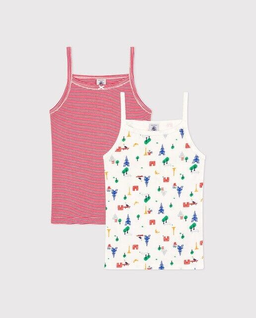 

Комплект из 2 детских хлопковых топов с мотивом Парижа Petit Bateau, мультиколор