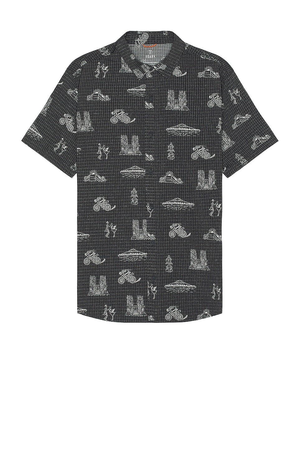 

Рубашка ROARK Bless Up Short Sleeve Button Down, черный