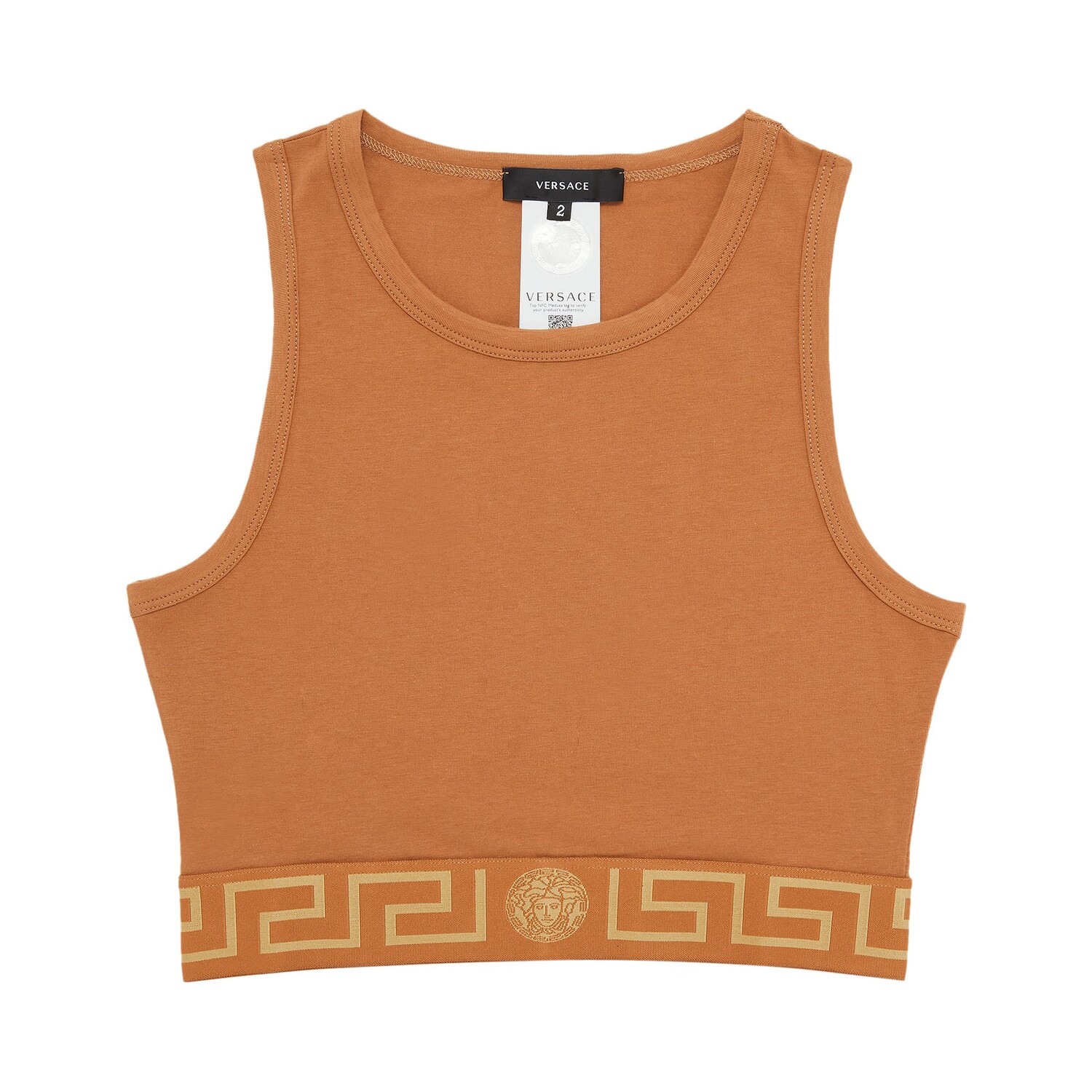 

Майка бистрейч Versace Jersey Topeka, цвет Карамель