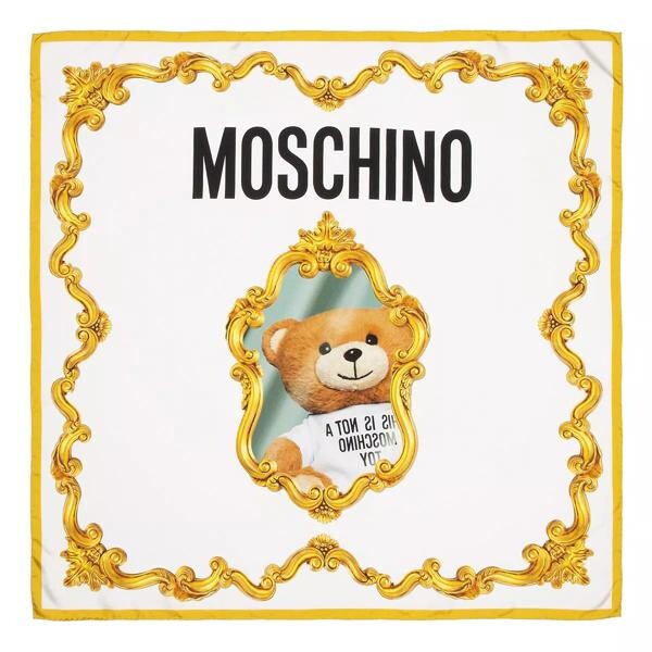

Шарф foulard fantasy print Moschino, желтый